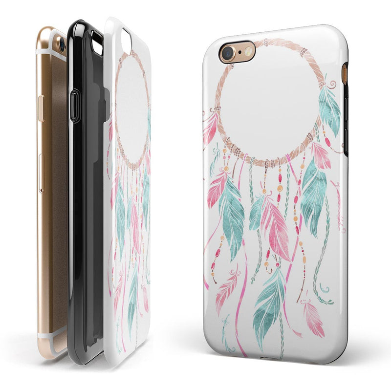 WaterColor Dreamcatchers v6 iPhone 6/6s or 6/6s Plus 2-Piece Hybrid INK-Fuzed Case