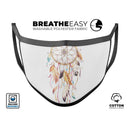 WaterColor Dreamcatchers v8 - Made in USA Mouth Cover Unisex Anti-Dust Cotton Blend Reusable & Washable Face Mask with Adjustable Sizing for Adult or Child
