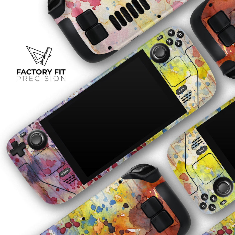 WaterColor Grunge Setting // Full Body Skin Decal Wrap Kit for the Steam Deck handheld gaming computer
