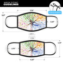 WaterColor Vivid Tree - Made in USA Mouth Cover Unisex Anti-Dust Cotton Blend Reusable & Washable Face Mask with Adjustable Sizing for Adult or Child