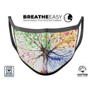 WaterColor Vivid Tree - Made in USA Mouth Cover Unisex Anti-Dust Cotton Blend Reusable & Washable Face Mask with Adjustable Sizing for Adult or Child