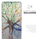 WaterColor Vivid Tree - Premium Vinyl Skin Decal for Samsung Galaxy S25 Ultra, S24, S23, S22 & All Galaxy S Models
