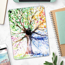 WaterColor Vivid Tree - Full Body Skin Decal for the Apple iPad Pro 12.9", 11", 10.5", 9.7", Air or Mini (All Models Available)