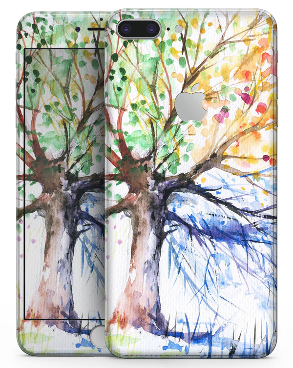 WaterColor Vivid Tree - Skin-kit for the iPhone 8 or 8 Plus