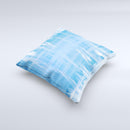 Water Color Ice Window ink-Fuzed Decorative Throw Pillow