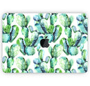 Watercolor Cactus Bloom V1 - Skin Decal Wrap Kit Compatible with the Apple MacBook Pro, Pro with Touch Bar or Air (11", 12", 13", 15" & 16" - All Versions Available)