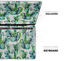 Watercolor Cactus Bloom V1 - Skin Decal Wrap Kit Compatible with the Apple MacBook Pro, Pro with Touch Bar or Air (11", 12", 13", 15" & 16" - All Versions Available)