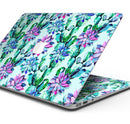 Watercolor Cactus Succulent Bloom V14 - Skin Decal Wrap Kit Compatible with the Apple MacBook Pro, Pro with Touch Bar or Air (11", 12", 13", 15" & 16" - All Versions Available)