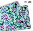 Watercolor Cactus Succulent Bloom V14 - Skin Decal Wrap Kit Compatible with the Apple MacBook Pro, Pro with Touch Bar or Air (11", 12", 13", 15" & 16" - All Versions Available)