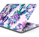 Watercolor Cactus Succulent Bloom V15 - Skin Decal Wrap Kit Compatible with the Apple MacBook Pro, Pro with Touch Bar or Air (11", 12", 13", 15" & 16" - All Versions Available)