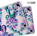 Watercolor Cactus Succulent Bloom V15 - Skin Decal Wrap Kit Compatible with the Apple MacBook Pro, Pro with Touch Bar or Air (11", 12", 13", 15" & 16" - All Versions Available)