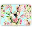 Watercolor Cactus Succulent Bloom V3 - Skin Decal Wrap Kit Compatible with the Apple MacBook Pro, Pro with Touch Bar or Air (11", 12", 13", 15" & 16" - All Versions Available)