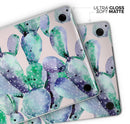 Watercolor Cactus Succulent Bloom V8 - Skin Decal Wrap Kit Compatible with the Apple MacBook Pro, Pro with Touch Bar or Air (11", 12", 13", 15" & 16" - All Versions Available)