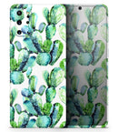Watercolor Cactus Bloom V1 - Premium Vinyl Skin Decal for Samsung Galaxy S25 Ultra, S24, S23, S22 & All Galaxy S Models