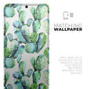 Watercolor Cactus Bloom V1 - Premium Vinyl Skin Decal for Samsung Galaxy S25 Ultra, S24, S23, S22 & All Galaxy S Models