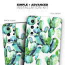 Watercolor Cactus Bloom V1 - Premium Vinyl Skin Decal for Samsung Galaxy S25 Ultra, S24, S23, S22 & All Galaxy S Models