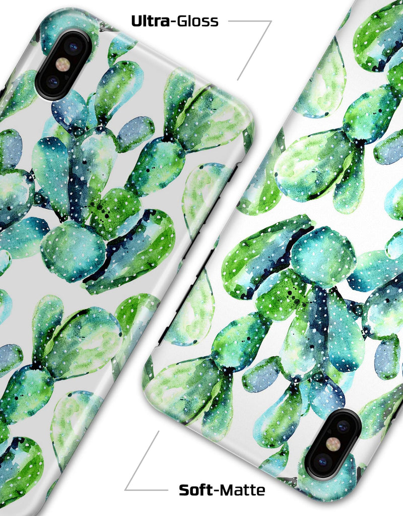 Watercolor Cactus Bloom V1 - iPhone X Clipit Case