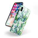 Watercolor Cactus Bloom V1 - iPhone X Swappable Hybrid Case