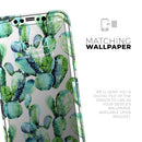 Watercolor Cactus Bloom V1 - Vinyl Skin Wrap for iPhone 17 Pro Max, 17 Pro, 17 Air, 17, 16 & All Models — Soft Matte or Ultra Gloss