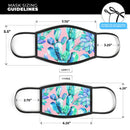 Watercolor Cactus Succulent Bloom V10 - Made in USA Mouth Cover Unisex Anti-Dust Cotton Blend Reusable & Washable Face Mask with Adjustable Sizing for Adult or Child