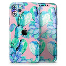 Watercolor Cactus Succulent Bloom V10 - Vinyl Skin Wrap for iPhone 17 Pro Max, 17 Pro, 17 Air, 17, 16 & All Models — Soft Matte or Ultra Gloss