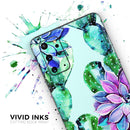 Watercolor Cactus Succulent Bloom V11 - Premium Vinyl Skin Decal for Samsung Galaxy S25 Ultra, S24, S23, S22 & All Galaxy S Models