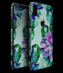 Watercolor Cactus Succulent Bloom V11 - iPhone XS MAX, XS/X, 8/8+, 7/7+, 5/5S/SE Skin-Kit (All iPhones Available)
