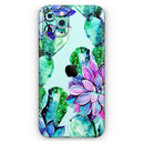 Watercolor Cactus Succulent Bloom V11 - Vinyl Skin Wrap for iPhone 17 Pro Max, 17 Pro, 17 Air, 17, 16 & All Models — Soft Matte or Ultra Gloss