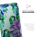 Watercolor Cactus Succulent Bloom V11 - Vinyl Skin Wrap for iPhone 17 Pro Max, 17 Pro, 17 Air, 17, 16 & All Models — Soft Matte or Ultra Gloss