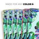 Watercolor Cactus Succulent Bloom V11 - Vinyl Skin Wrap for iPhone 17 Pro Max, 17 Pro, 17 Air, 17, 16 & All Models — Soft Matte or Ultra Gloss