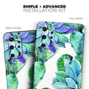 Watercolor Cactus Succulent Bloom V12 - Premium Vinyl Skin Decal for Samsung Galaxy S25 Ultra, S24, S23, S22 & All Galaxy S Models