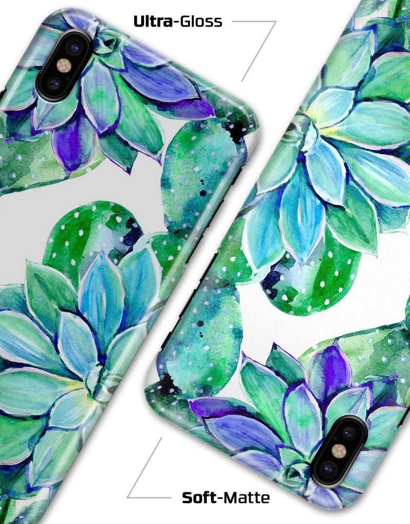 Watercolor Cactus Succulent Bloom V12 - iPhone X Clipit Case