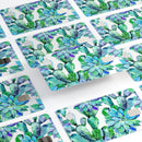 Watercolor Cactus Succulent Bloom V13 - Premium Protective Decal Skin-Kit for the Apple Credit Card