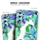 Watercolor Cactus Succulent Bloom V13 - Premium Vinyl Skin Decal for Samsung Galaxy S25 Ultra, S24, S23, S22 & All Galaxy S Models