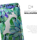 Watercolor Cactus Succulent Bloom V13 - Vinyl Skin Wrap for iPhone 17 Pro Max, 17 Pro, 17 Air, 17, 16 & All Models — Soft Matte or Ultra Gloss