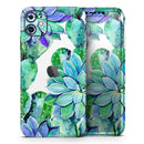 Watercolor Cactus Succulent Bloom V13 - Vinyl Skin Wrap for iPhone 17 Pro Max, 17 Pro, 17 Air, 17, 16 & All Models — Soft Matte or Ultra Gloss