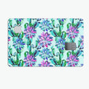 Watercolor Cactus Succulent Bloom V14 - Premium Protective Decal Skin-Kit for the Apple Credit Card