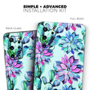 Watercolor Cactus Succulent Bloom V14 - Premium Vinyl Skin Decal for Samsung Galaxy S25 Ultra, S24, S23, S22 & All Galaxy S Models