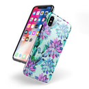 Watercolor Cactus Succulent Bloom V14 - iPhone X Swappable Hybrid Case
