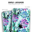 Watercolor Cactus Succulent Bloom V14 - Vinyl Skin Wrap for iPhone 17 Pro Max, 17 Pro, 17 Air, 17, 16 & All Models — Soft Matte or Ultra Gloss