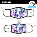 Watercolor Cactus Succulent Bloom V15 - Made in USA Mouth Cover Unisex Anti-Dust Cotton Blend Reusable & Washable Face Mask with Adjustable Sizing for Adult or Child