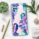 Watercolor Cactus Succulent Bloom V15 - Premium Vinyl Skin Decal for Samsung Galaxy S25 Ultra, S24, S23, S22 & All Galaxy S Models
