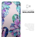 Watercolor Cactus Succulent Bloom V15 - Premium Vinyl Skin Decal for Samsung Galaxy S25 Ultra, S24, S23, S22 & All Galaxy S Models