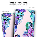 Watercolor Cactus Succulent Bloom V15 - Premium Vinyl Skin Decal for Samsung Galaxy S25 Ultra, S24, S23, S22 & All Galaxy S Models