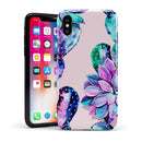 Watercolor Cactus Succulent Bloom V15 - iPhone X Swappable Hybrid Case