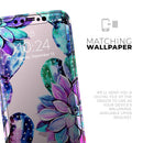 Watercolor Cactus Succulent Bloom V15 - Vinyl Skin Wrap for iPhone 17 Pro Max, 17 Pro, 17 Air, 17, 16 & All Models — Soft Matte or Ultra Gloss