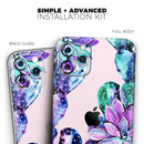 Watercolor Cactus Succulent Bloom V15 - Vinyl Skin Wrap for iPhone 17 Pro Max, 17 Pro, 17 Air, 17, 16 & All Models — Soft Matte or Ultra Gloss