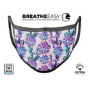 Watercolor Cactus Succulent Bloom V16 - Made in USA Mouth Cover Unisex Anti-Dust Cotton Blend Reusable & Washable Face Mask with Adjustable Sizing for Adult or Child
