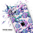 Watercolor Cactus Succulent Bloom V16 - Vinyl Skin Wrap for iPhone 17 Pro Max, 17 Pro, 17 Air, 17, 16 & All Models — Soft Matte or Ultra Gloss