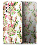 Watercolor Cactus Succulent Bloom V2 - Premium Vinyl Skin Decal for Samsung Galaxy S25 Ultra, S24, S23, S22 & All Galaxy S Models